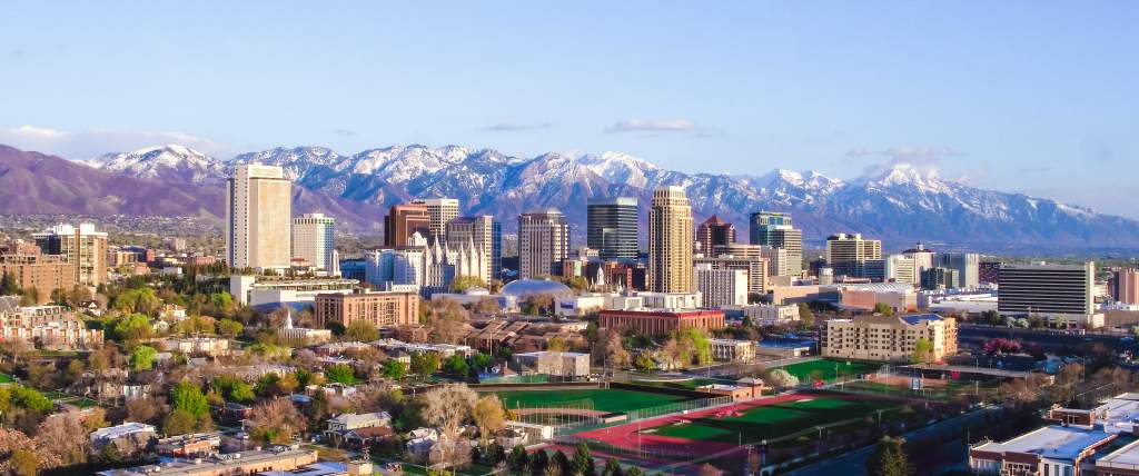 Salt Lake City Skyline in the springtime