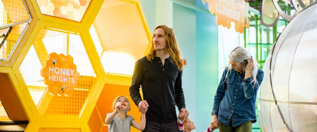 Family at the Discovery Gateway Children's Museum