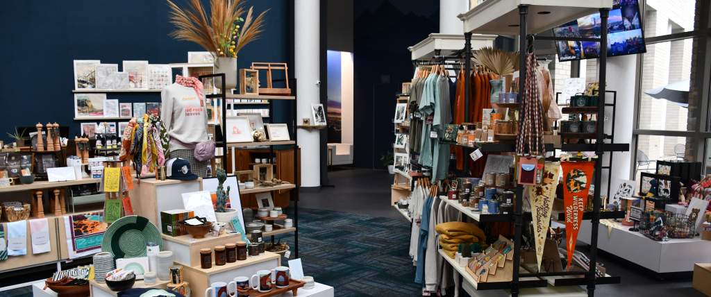 The Salt & Honey gift shop area at the Salt Lake Visitors Information Center