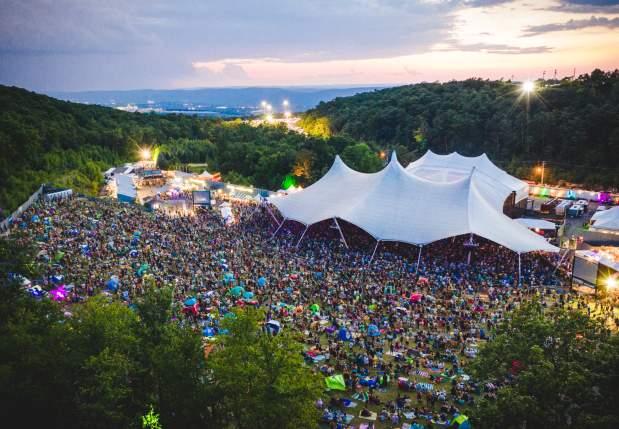 Peach Festival Aerial Shot