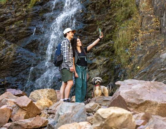 Hiking at Garden Creek Falls