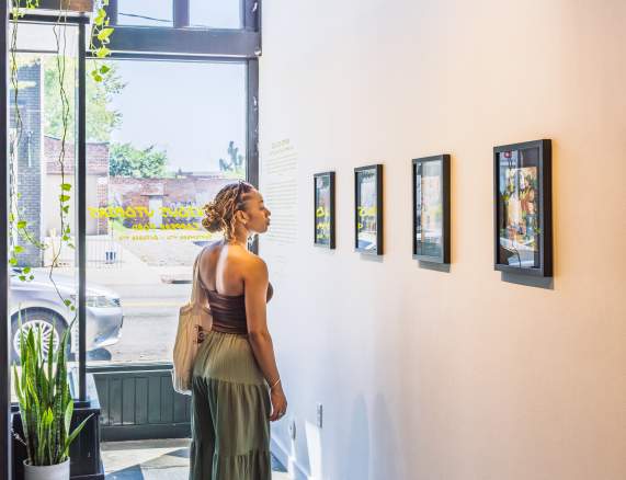 Woman at Southside Contemporary Art Gallery