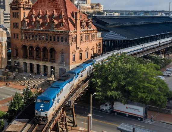 Amtrak train - Main Street Station