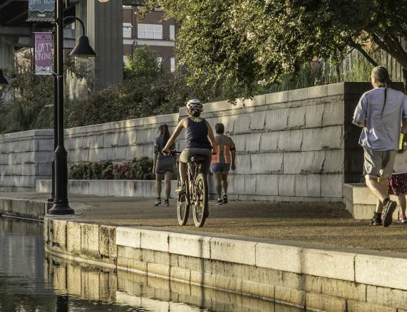 Cycling at Riverfront Canal Walk