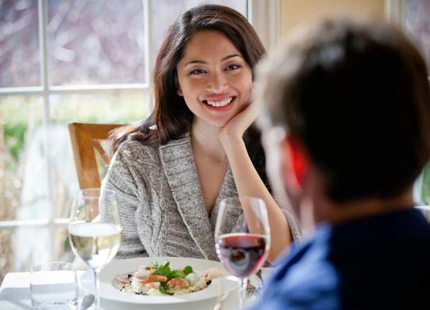 Couple Dinner Restaurant Wine