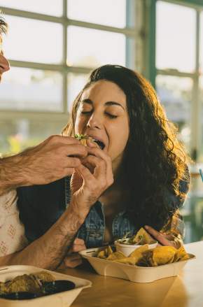 Romantic Couple at A La Cart