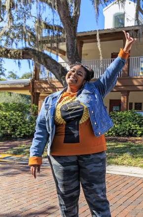 Influencer Katrina Dandridge visits Hannibal Square Heritage Center