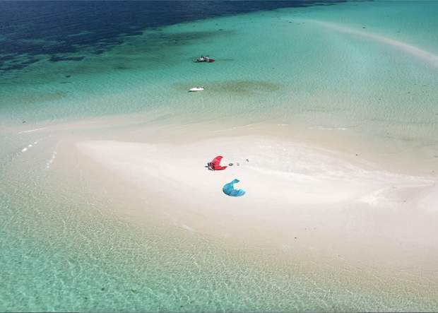 Active sports on a beach on Scilly