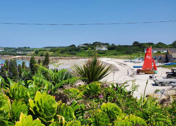 A view of Porthmellon Beach