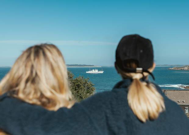 A couple looking towards SC3