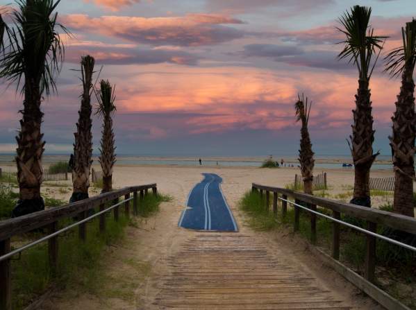 East Beach at Sunset on St. Simons Island