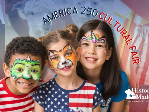 children with their face painted and people celebrating America's 250th Birthday at the Cultural Fair