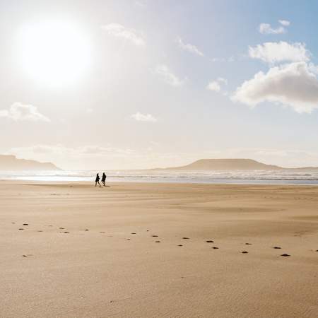Rhossili beach in winter