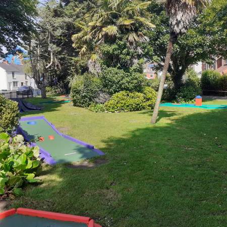 Mini golf course in park