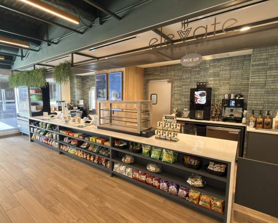 elevate cafe's counter