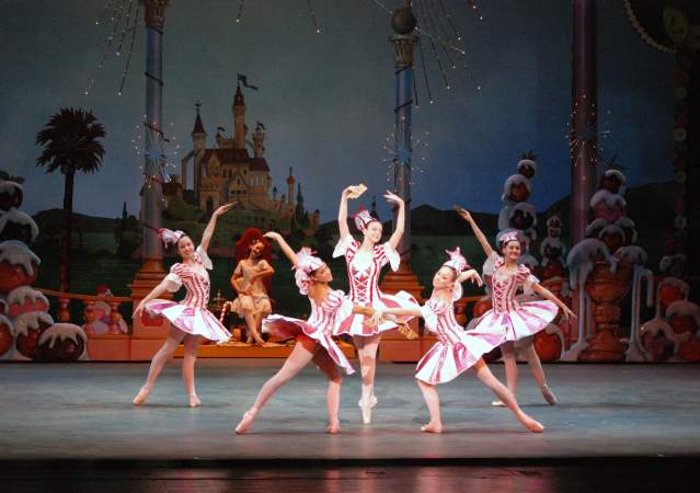 Ballerinas performing a scene from The Nutcracker
