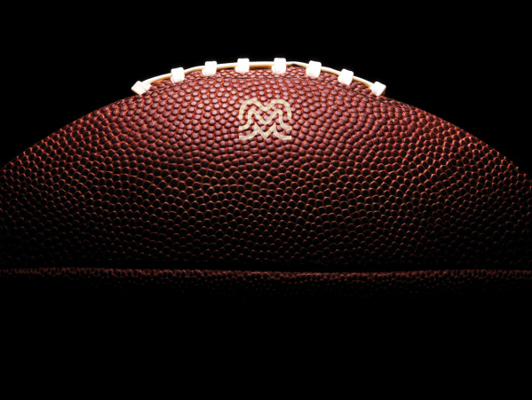 Black background with football
