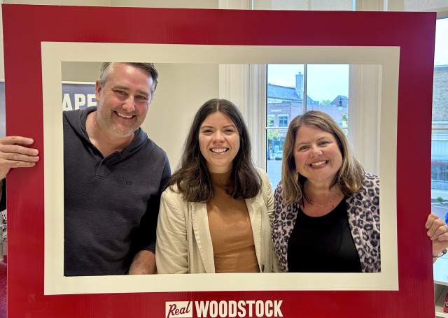 Jason, Michelle and Heather in Real Woodstock Frame