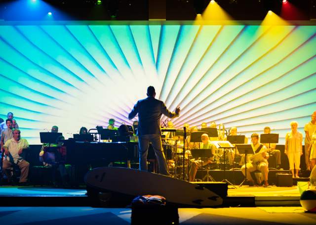 Vibrant music festival crowd enjoying a summer concert in 2025