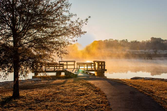 morning mist on the Cumberland River