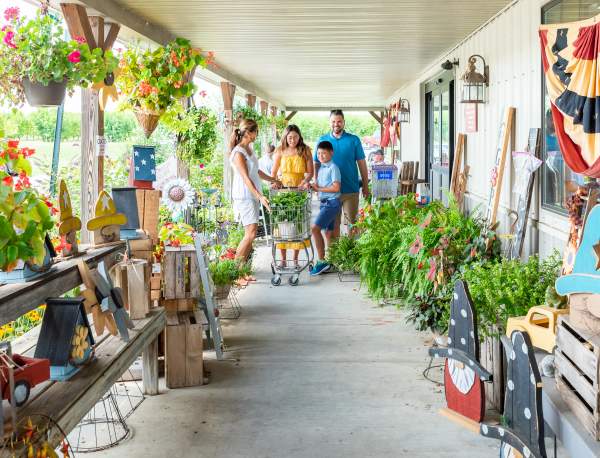 Shopping on Flinchbaugh's front porcj