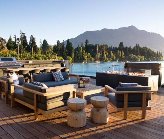 Beautiful view from The Penthouse, Eichardt's overlooking lake and mountains