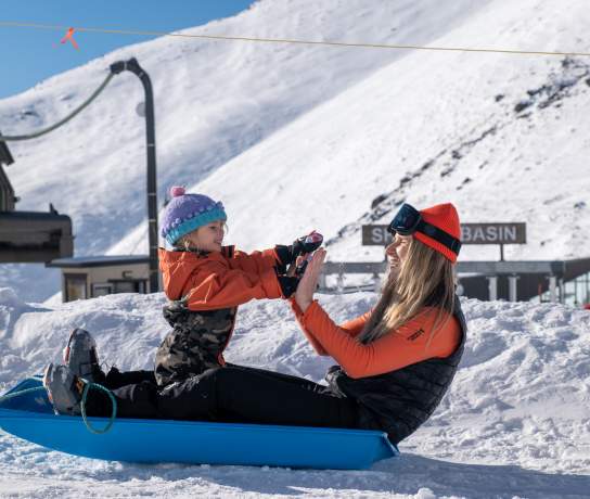 Family snow play at The Remarkables Ski Area