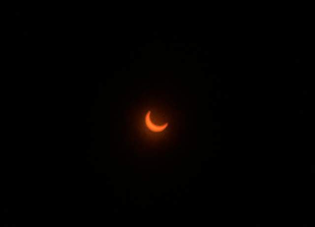 View of solar eclipse