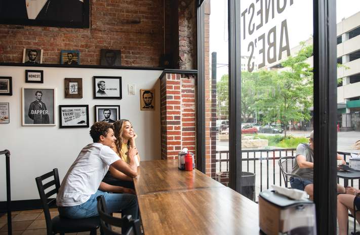 Couple in Honest Abe's