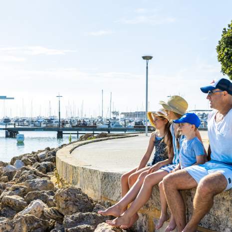 Family at Hillarys Boat Harbour, Sunset Coast