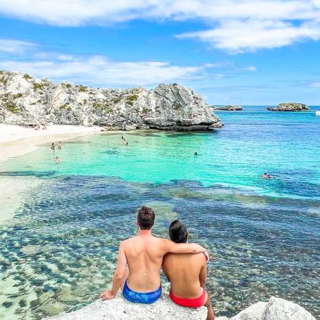 Couple on beach at Rottnest Island