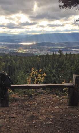 High Rim Trail, Okanagan Lake looking towards Kelowna