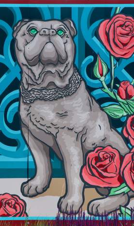 The Legend of Stiffy Green mural in Terre Haute, Indiana