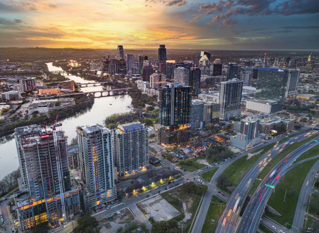 Downtown Austin Skyline at sunset