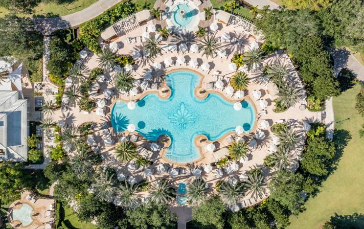 Bird's eye view of pool at The Ritz-Carlton Orlando, Grande Lakes