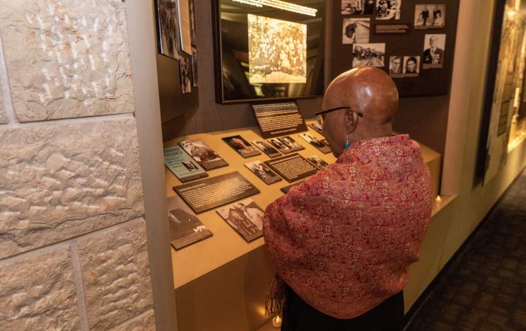 Holocaust Memorial Resource and Education Center of Florida visitor at gallery