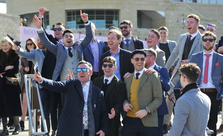 Group of men at Cheltenham Festival