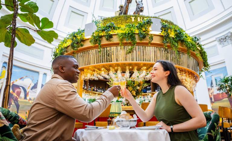 People dining at The Ivy Montpellier Brasserie restaurant in Cheltenham