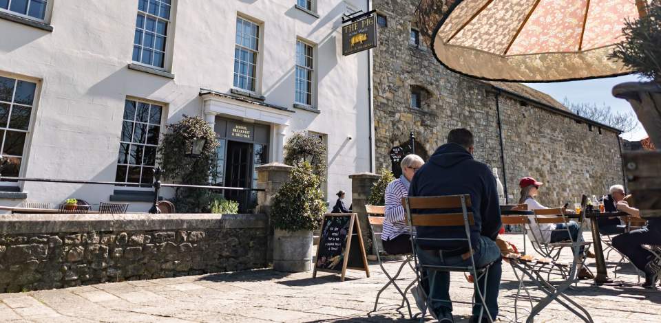 The Pig in the Wall outdoor seating area