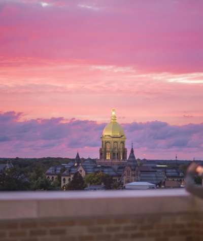 The University of Notre Dame Campus at Dawn