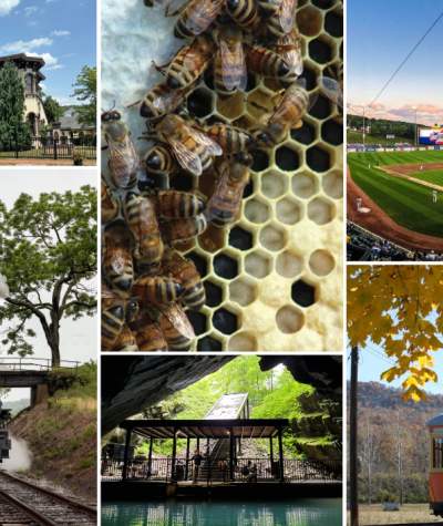 A collage of Raystown Lake Region Attractions