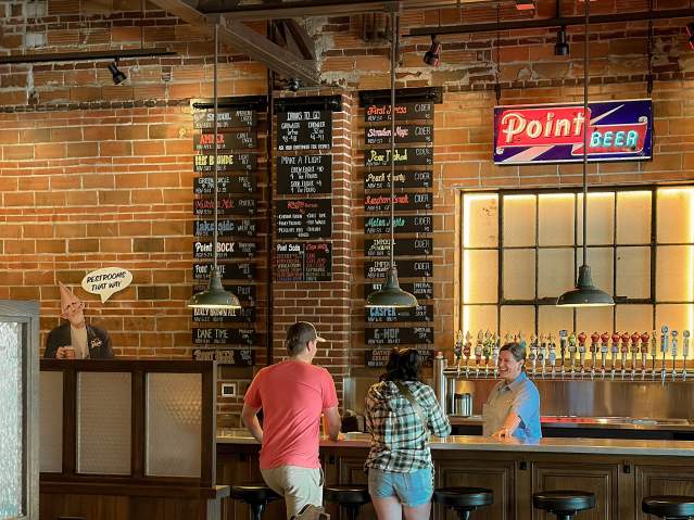People Ordering Drinks at the Point Brewery Taproom Bar