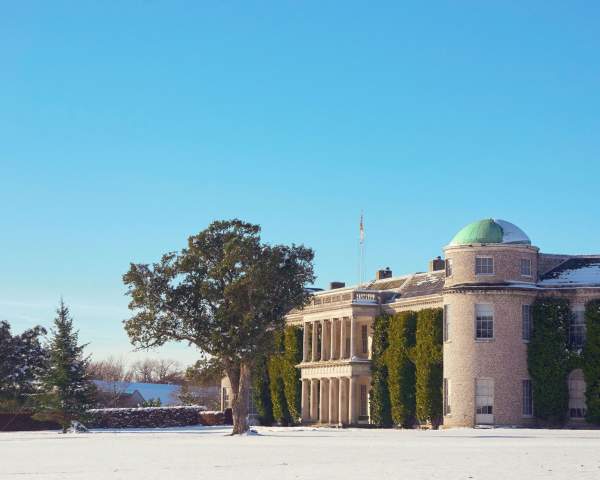 Goodwood House in the snow