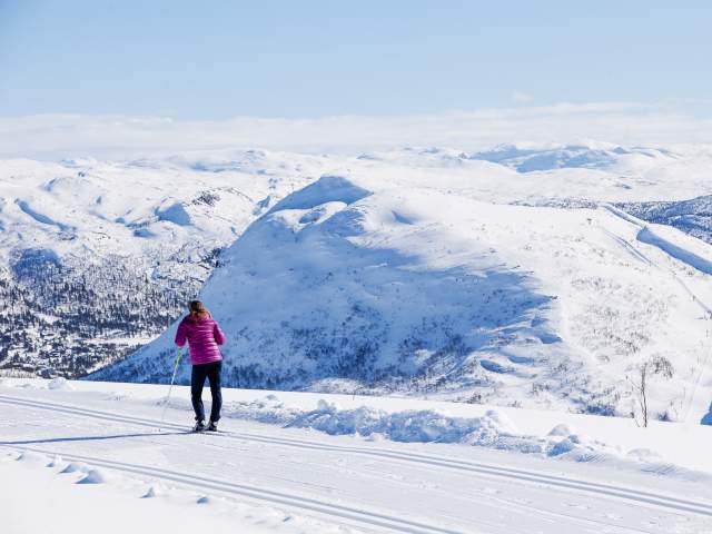 Enjoy the view skiing in Setesdal