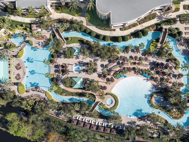 Aerial view of pool at Signia by Hilton Orlando Bonnet Creek