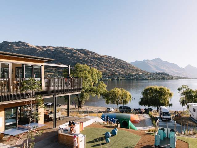 Driftaway Holiday Park view overlooking the lake