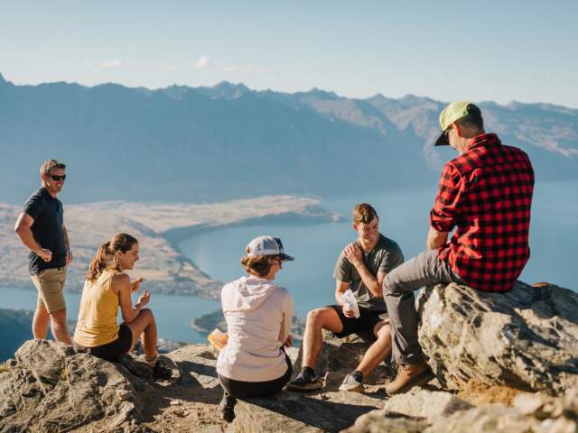People at Ben Lomond Summit with Skyline Guided Walks
