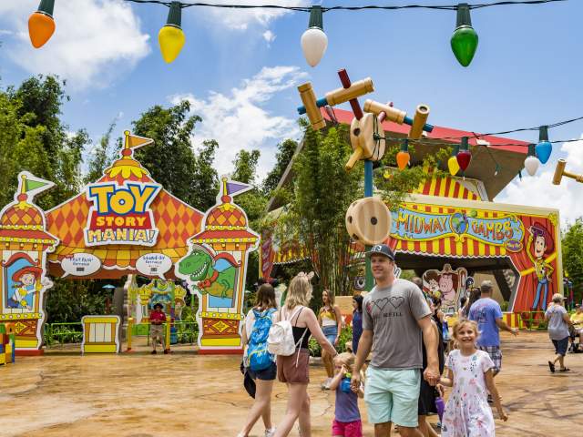 Toy Story Mania! located in Toy Story Land at Disney’s Hollywood Studios.
