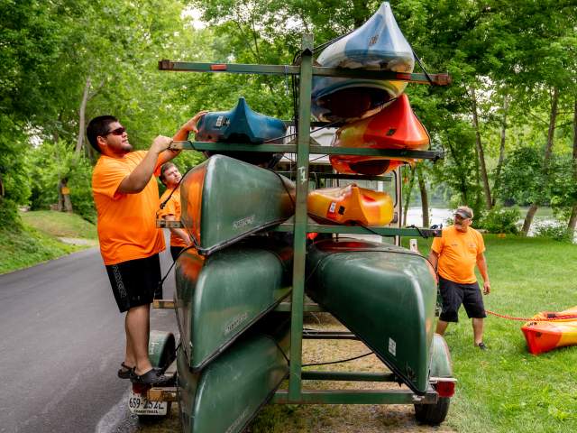 Shenandoah River canoes