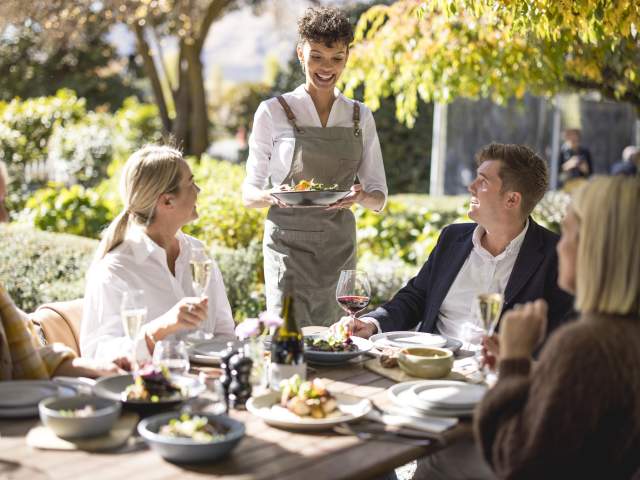 People dining at Mora Wines & Artisan Kitchen